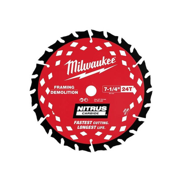 Milwaukee Tool Circular Saw Blade,7 1/4" dia.,PK2 48-40-0752