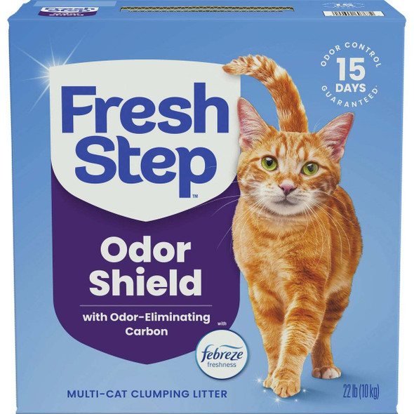 Fresh Step Odor Shield 22 Lb. Multi Cat Clumping Litter with Febreze Freshness