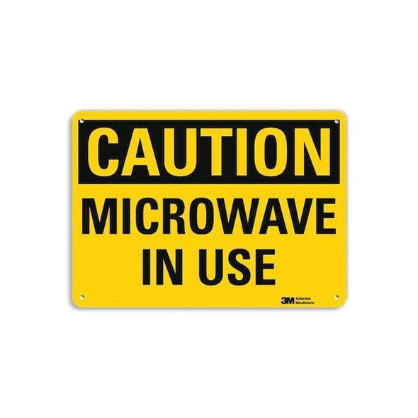 Caution Sign, 10 in H, 14 in W, Aluminum, Horizontal Rectangle, U4-1529-RA_14X10