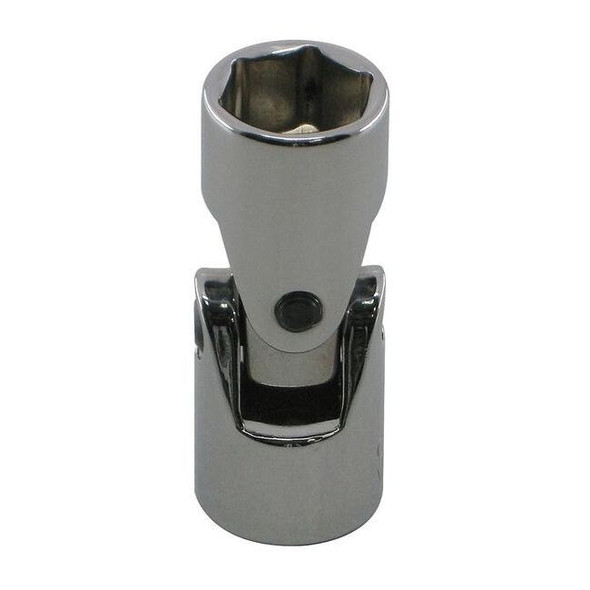 WESTWARD 3/8 in Drive, 15/16" SAE Socket, 6 Points, Flex Steel,Chrome,15/16