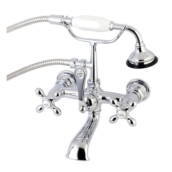 Wall-Mount Clawfoot Tub Faucet, Polished Chrome, Tub Wall Mount
