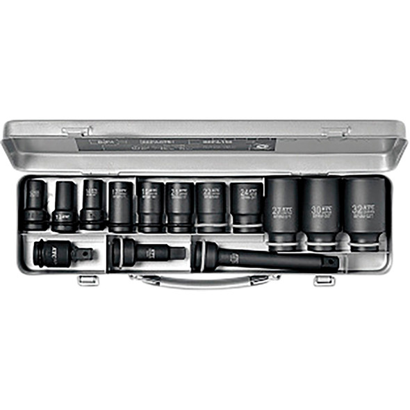 1/2"sq. SEMI-DEEP SOCKET WRENCH SET (14pcs.) TBP4M11TPA