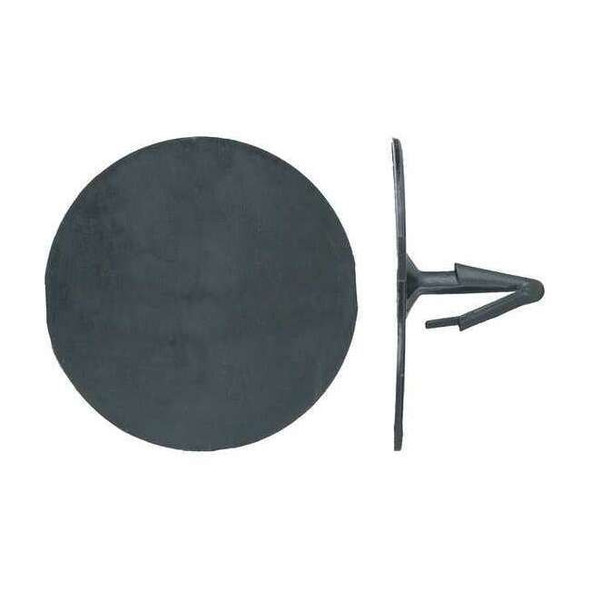 Push-In Rivet, Dome Head, 1/4 in Dia., 3/4 in L, Nylon Body, 50 PK