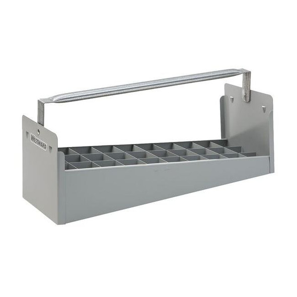 WESTWARD Nipple Caddy, Steel, Gray, 19-1/2 in W x 6-1/2 in D x 6-1/2 in H