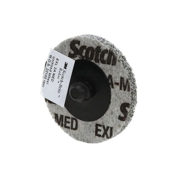Scotch-Brite Unitized Wheel, 3 in Dia, 3 in W, 15/64 in Arbor Hole 61500099264