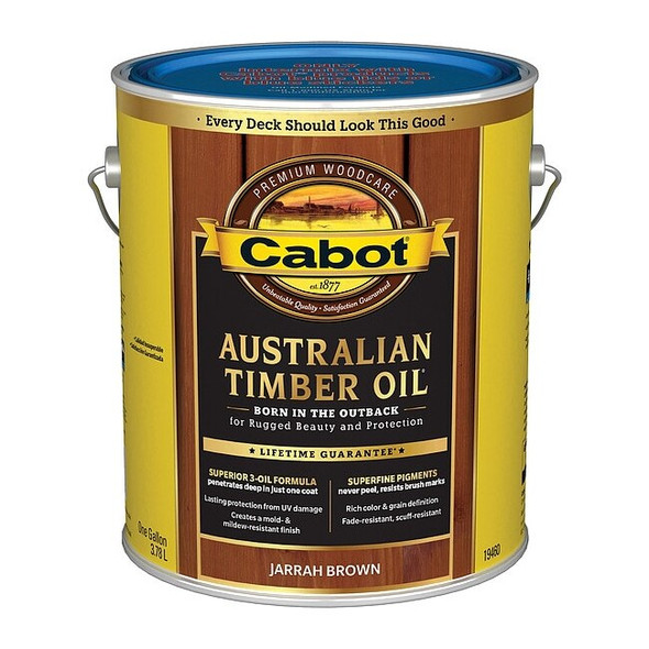 Cabot Stain,Jarrah Brown,Toned Flat,1 gal. 140.0019460.007