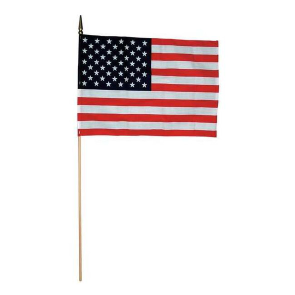 Annin Flagmakers US Hand Held Flag Set,12in.Hx18in.W,PK12 3875
