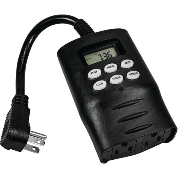 Southwire 15A 1875W 2-Outlet 7-Day Digital Outdoor Timer 59430WD