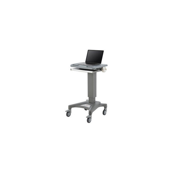 Global Industrial Powered Mobile Adjustable Height Laptop Cart 2 Swappable LiFeP