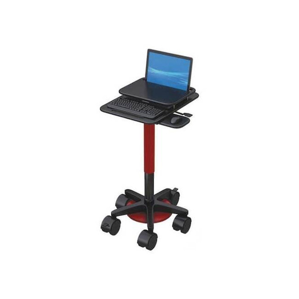 Afc Industries Adj.-H Computer Stand,18 in W,Black/Red LPC200_1825_LSH16_01