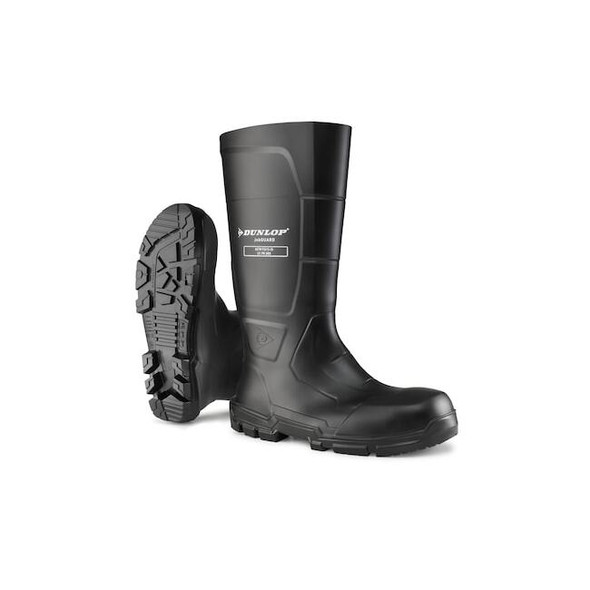 Dunlop Rubber Boot, 14D, Knee, Black, PR NA2HD02.US.14