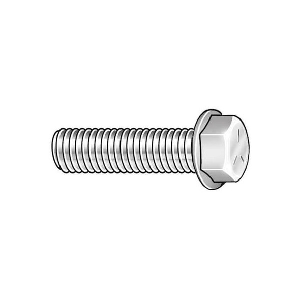 Class 8.8, M8-1.25 Flange Bolt, Zinc Yellow Steel, 22 mm L, 100 PK