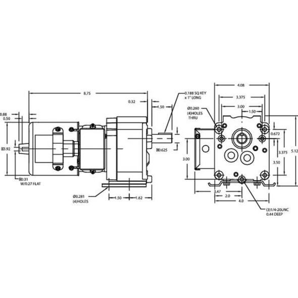 Dayton AC GM,TEFC,15 RPM,115-230V AC,202 in-lb 4Z518