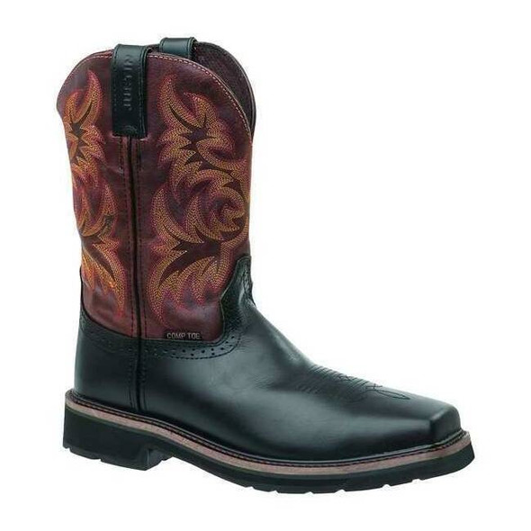 Men's Western Boot, 14, Composite Toe, 11 in H, Black, WK4818
