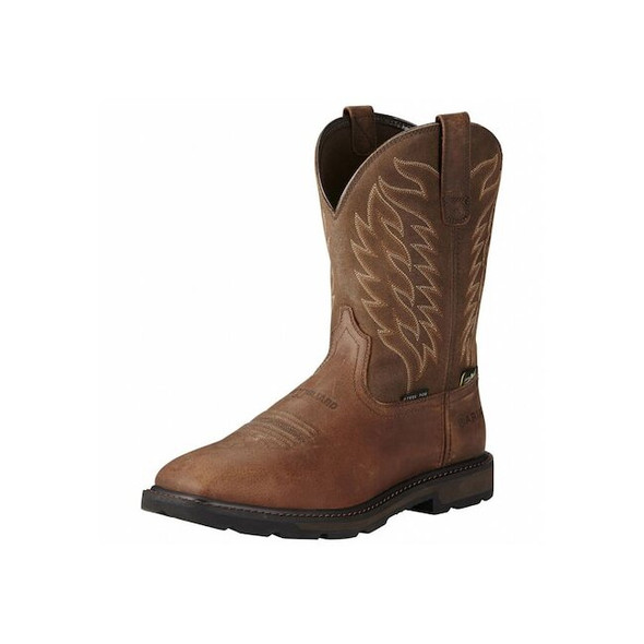 Ariat Men's Western Boot, 7 EE, Steel Toe, 10 in H, Brown, 10020063 10020063