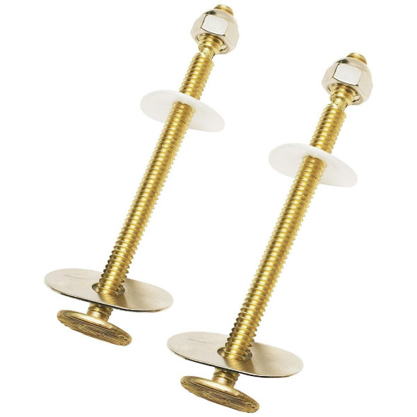 434845 1/4 In. x 3-1/2 In. Extra Long Solid Brass Toilet Bolts (2 Pack)