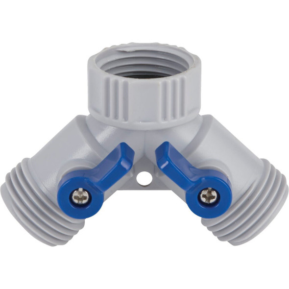 55056 Best Garden Poly Y-Connector Hose Shutoff