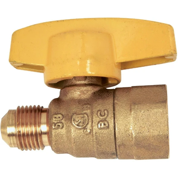91-1032R Dormont 3/8 In. OD Male Flare x 1/2 In. FIP Forged Brass Gas Shutoff Valve