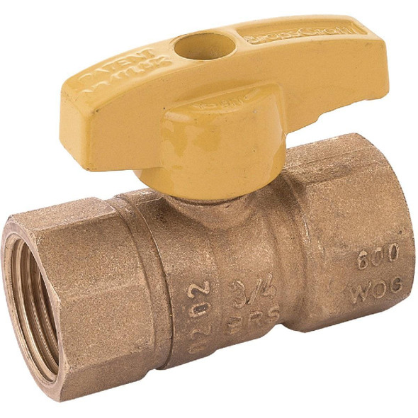 92-4242R Dormont 3/4 In. FIP x 3/4 In. FIP Forged Brass Straight Gas Shutoff Valve