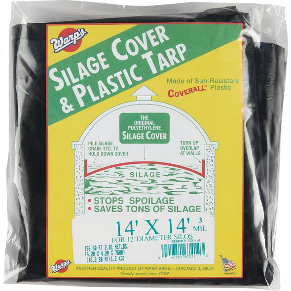 SSC-14 Warp's 14 Ft. X 14 Ft. Coverall Polyethylene 3 Mil. Silage Cover