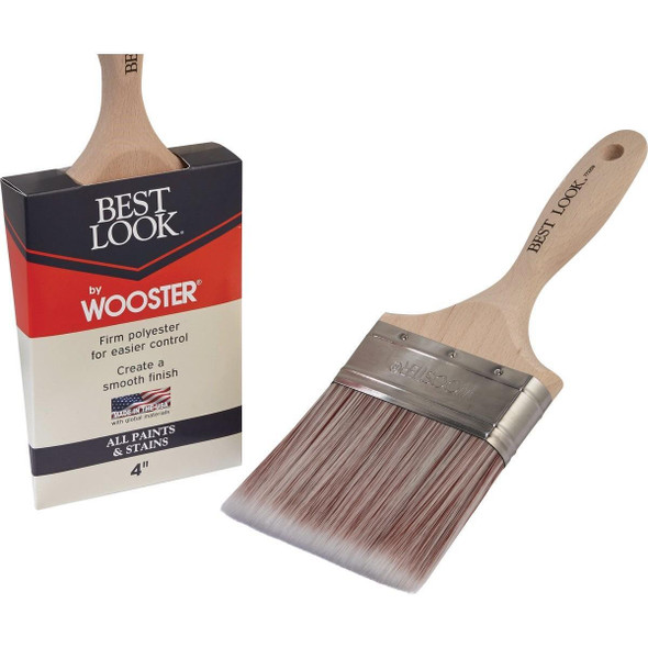 D4024-4 Best Look By Wooster 4 In. Flat Paint Brush