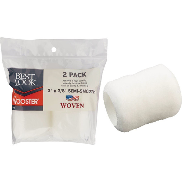 DR433-3 Best Look By Wooster 3 In. x 3/8 In. Woven Fabric Roller Cover (2-Pack)