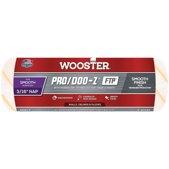 RR665-9 Wooster Pro/Doo-Z FTP 9 In. x 3/16 In. Woven Fabric Roller Cover