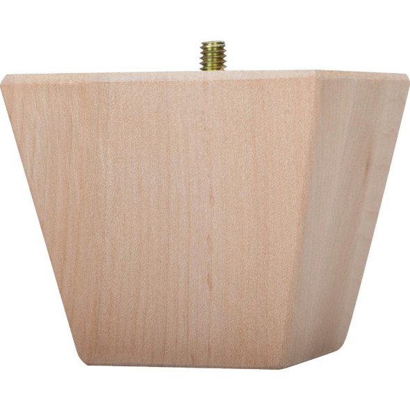 2744 Waddell 3-1/2 In. x 3 In. Contemporary Hardwood Bun Foot