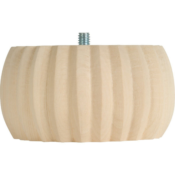 2747 Waddell 2 In. x 4 In. Reeded Hardwood Bun Foot