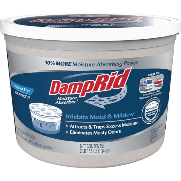 FG50FFESB DampRid 47.5 Oz. Hi-Capacity Fragrance Free Moisture Absorber with Microban
