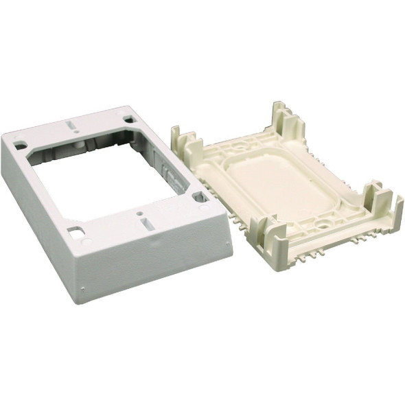NMW35 Wiremold CordMate White Plastic 1-3/4 In. Extra Deep Outlet Box