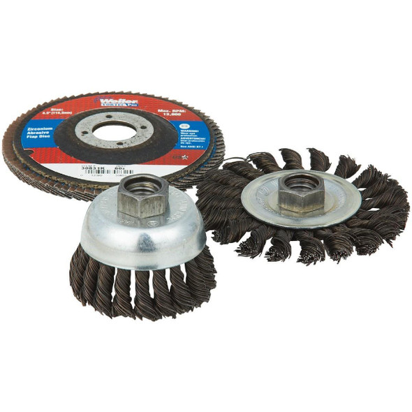 36099 Weiler Vortec 3 pcs Angle Grinder Abrasive Set