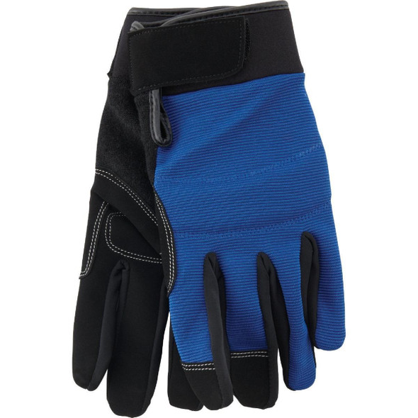 DB52221-M Men's Medium Polyester Spandex High Performance Glove with Hook & Loop Cuff