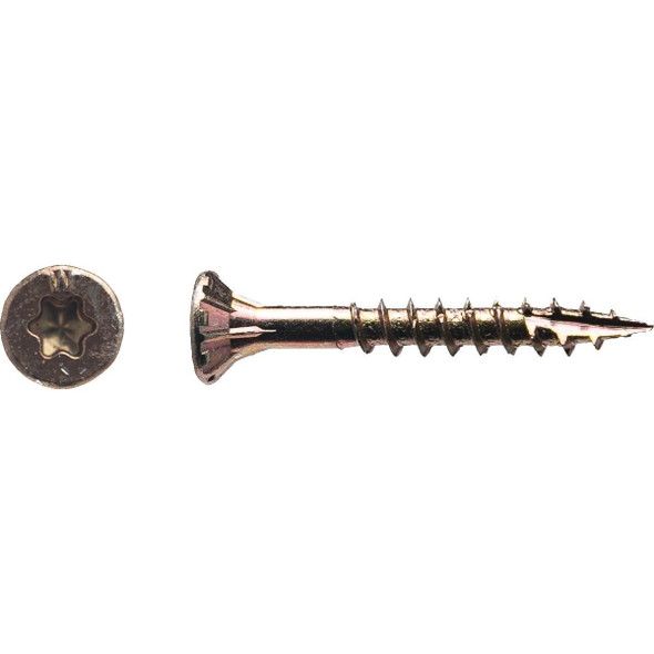 5YTX8114 Big Timber #8 x 1-1/4 In. Yellow Zinc Flat Head Wood Screw (1155 Ct., 5 Lb.)