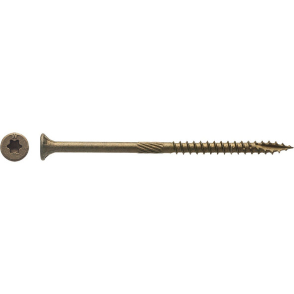 5BTX9318 Big Timber #9 x 3-1/8 In. Bronze Flat Head Wood Screw (380 Ct., 5 Lb.)
