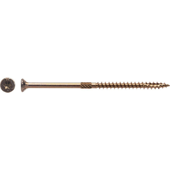 5YTX104 Big Timber #10 x 4 In. Yellow Zinc Flat Head Wood Screw (240 Ct., 5 Lb.)