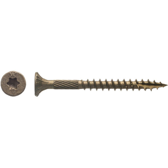 5BTX8134 Big Timber #8 x 1-3/4 In. Bronze Flat Head Wood Screw (866 Ct., 5 Lb.)