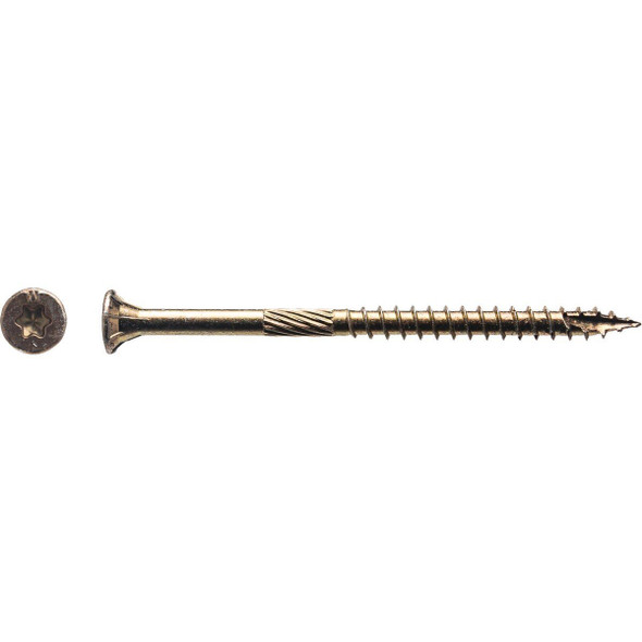 1YTX9234 Big Timber #9 x 2-3/4 In. Yellow Zinc Flat Head Wood Screw (86 Ct., 1 Lb.)