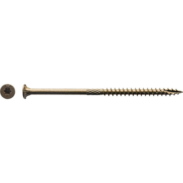 1BTX104 Big Timber #10 x 4 In. Bronze Flat Head Wood Screw (48 Ct., 1 Lb.)