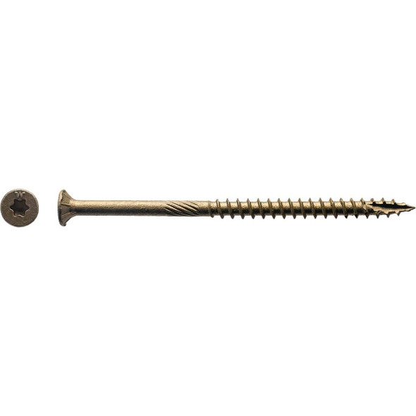 5BTX10312 Big Timber #10 x 3-1/2 In. Bronze Flat Head Wood Screw (270 Ct., 5 Lb.)