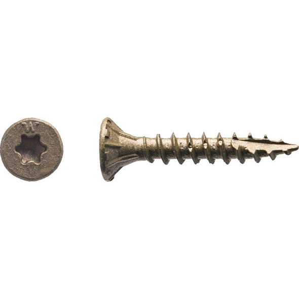 1BTX81 Big Timber #8 x 1 In. Bronze Flat Head Wood Screw (287 Ct., 1 Lb.)
