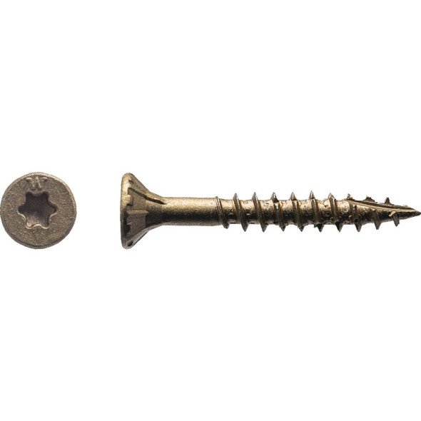 1BTX8114 Big Timber #8 x 1-1/4 In. Bronze Flat Head Wood Screw (231 Ct., 1 Lb.)