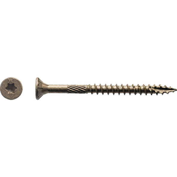 1BTX82 Big Timber #8 x 2 In. Bronze Flat Head Wood Screw (151 Ct., 1 Lb.)