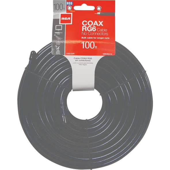 VH6100R RCA 100 Ft. Black RG6 Coaxial Cable