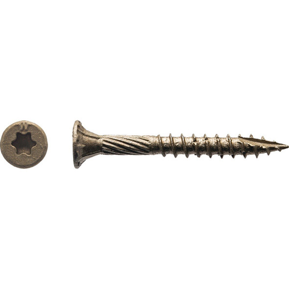 1BTX9112 Big Timber #9 x 1-1/2 In. Bronze Flat Head Wood Screw (140 Ct., 1 Lb.)