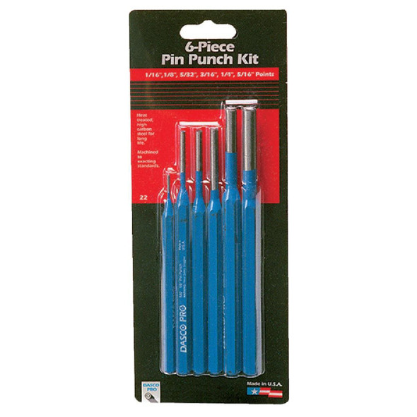 22 Dasco 6-Piece Pin Punch Set