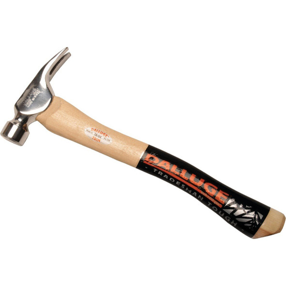 01650 Dalluge 16 Oz. Smooth-Face Curved Claw Hammer with Hickory Handle