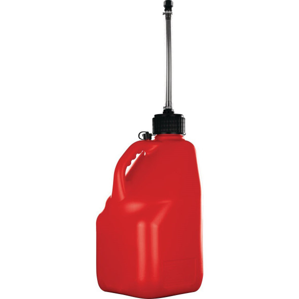 3943 Plastic Product Formers 5 Gal. Square Plastic Multi-Purpose Utility Jug, Red
