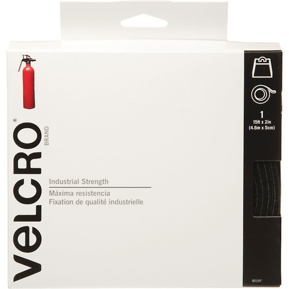 90197 VELCRO Brand 2 In. x 15 Ft. Black Industrial Strength Hook & Loop Roll