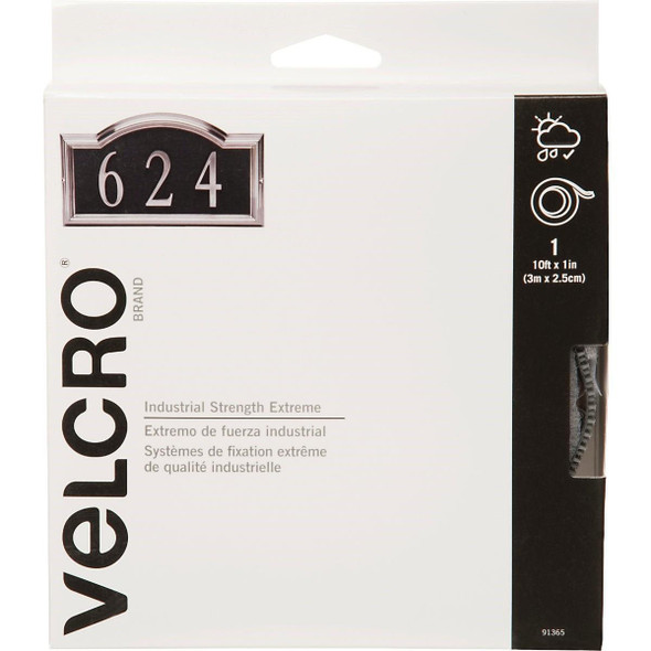 91365 VELCRO Brand 1 In. x 10 Ft. Titanium Industrial Strength Extreme Hook & Loop Roll